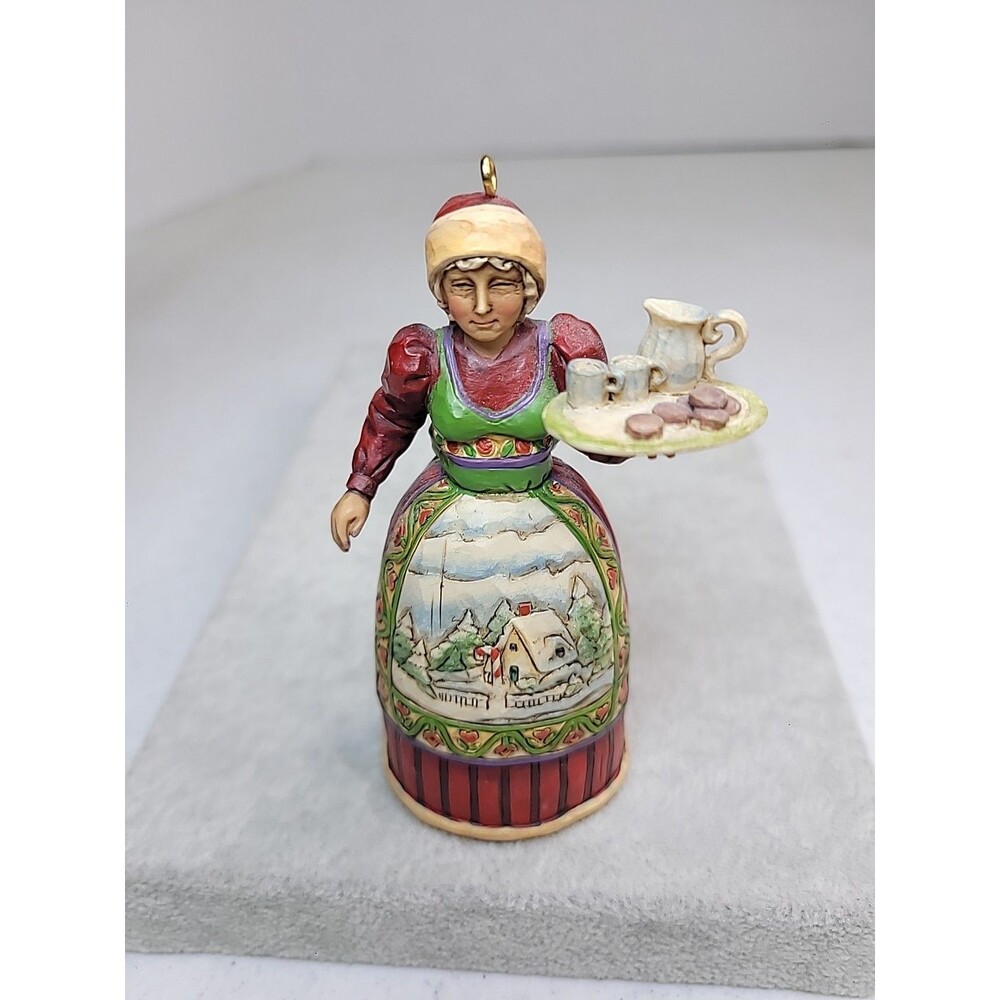 Jim Shore 2006 Heartwood Creek Mrs Santa Claus Serving Milk & Cookies Ornament
